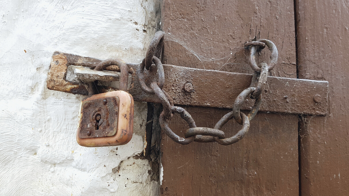 Padlock on a Door