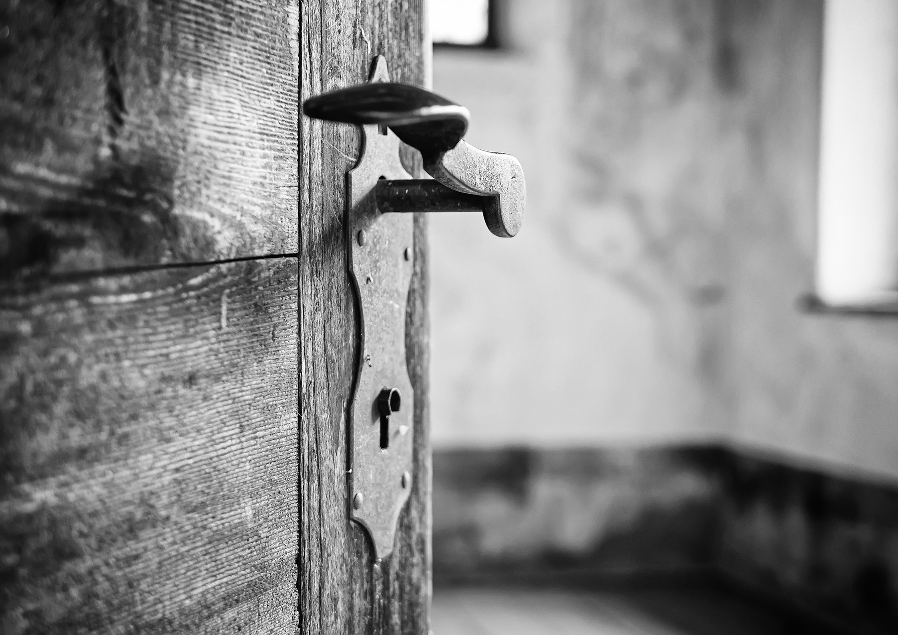 Aged lock door
